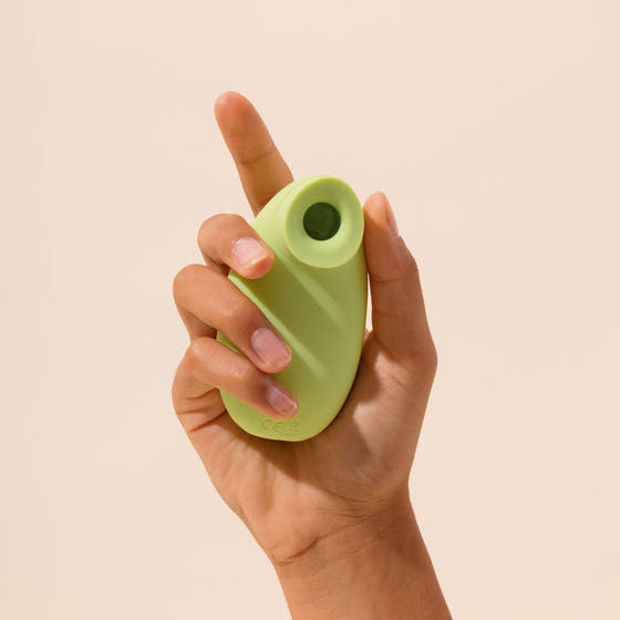 aura, stimulateur clitoridien my lubie, coloris vert vue de face